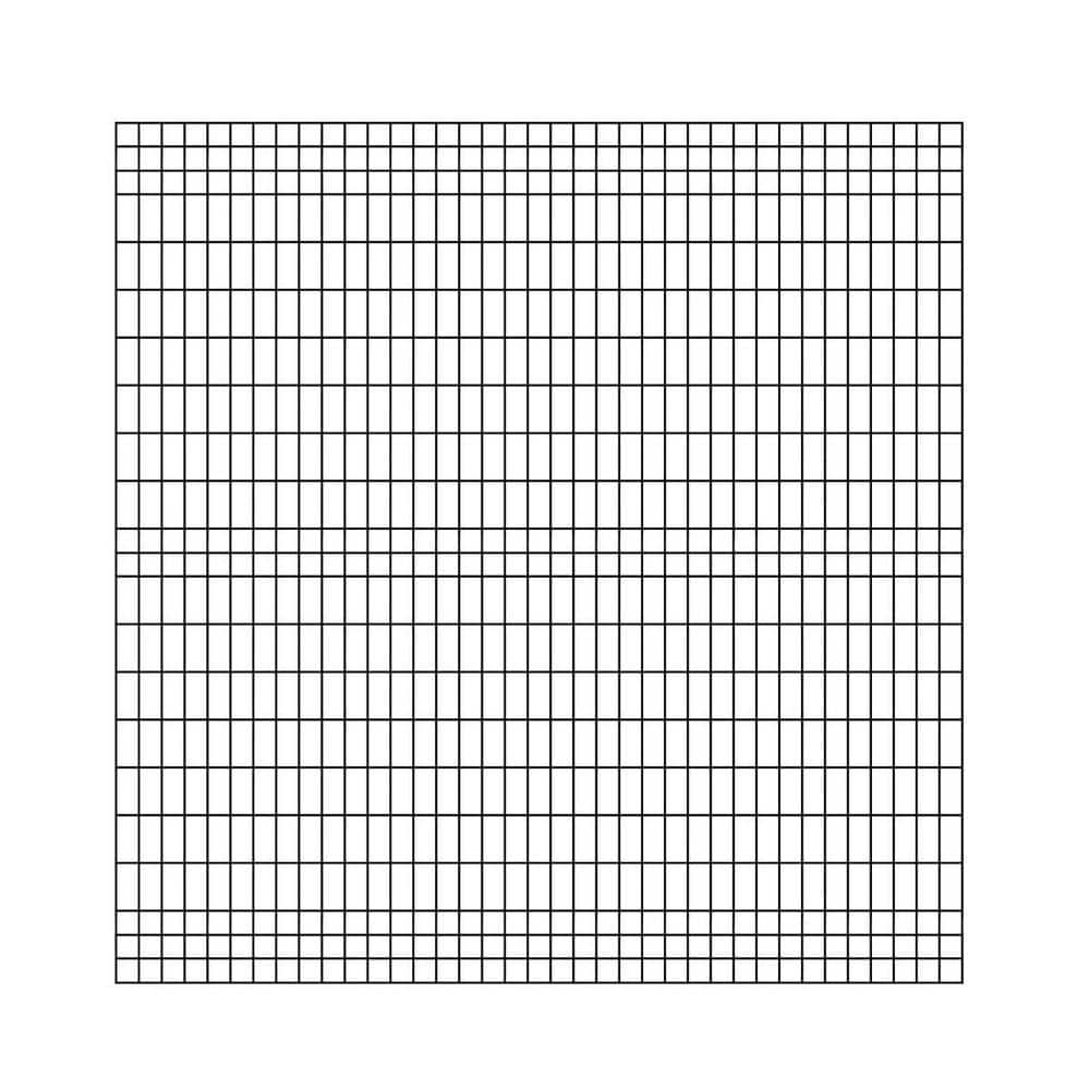 FORGERIGHT 6 ft. H x 6 ft. W Deco Grid Black Steel Fence Panel (5-Pack)