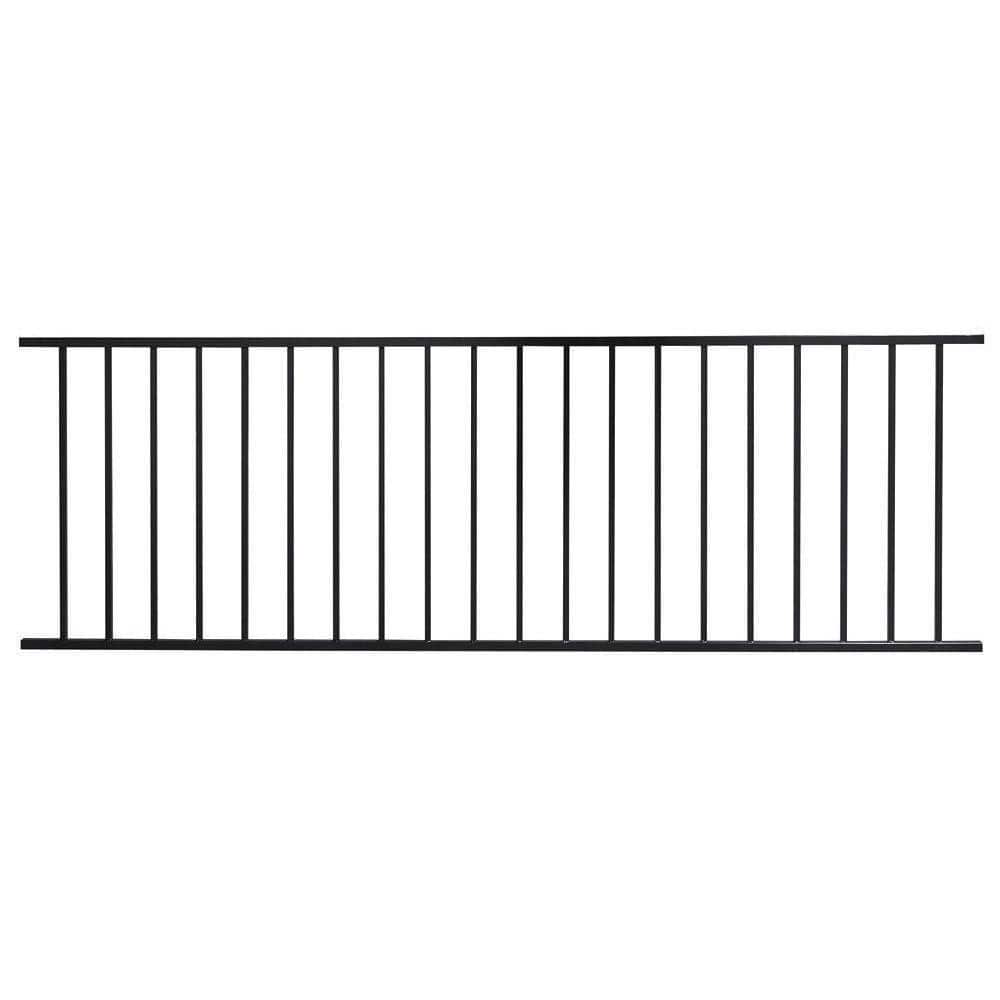 US Door and Fence Pro Series 32 in. H x 8 ft. W Spaced Bar Flat Metal Fence Panel