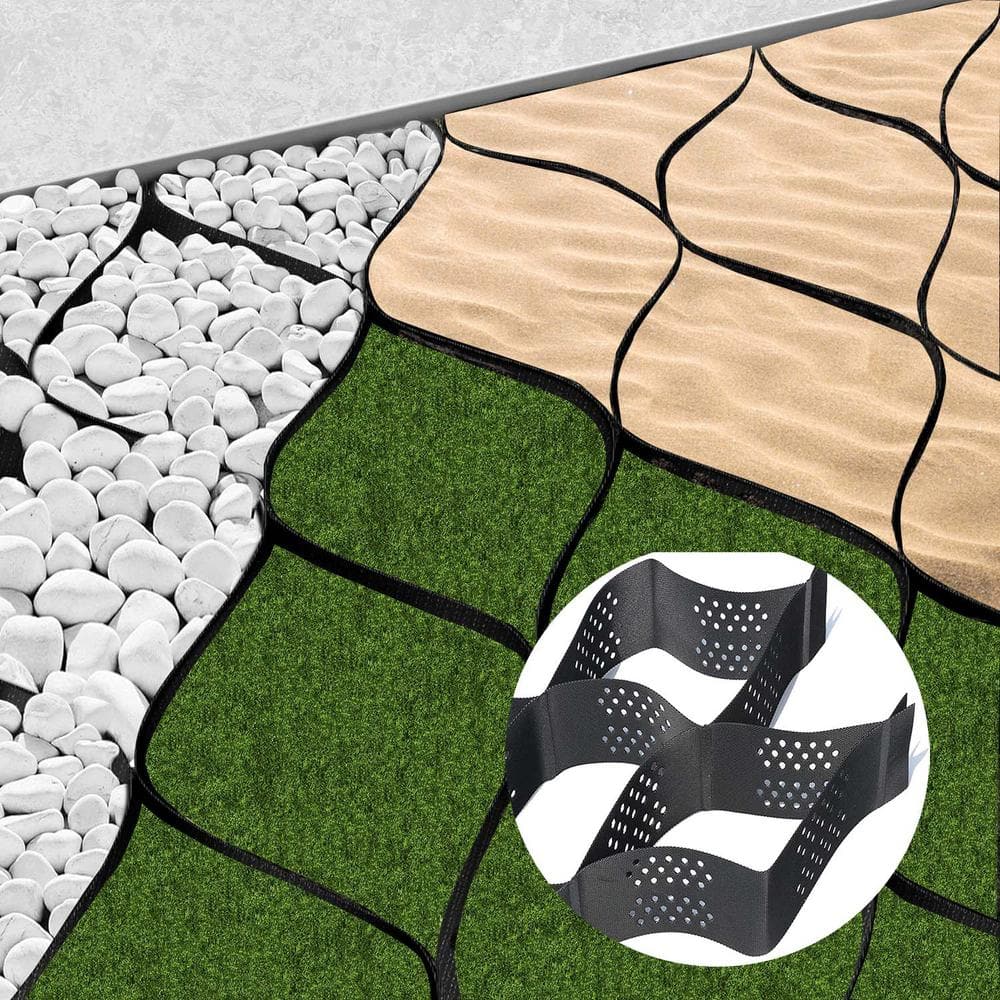 Wellco 3.3 ft. x 16.5 ft. x 2 in. S Series Plastic Ground Geo Grid Driveway Ground Pavers Geocell