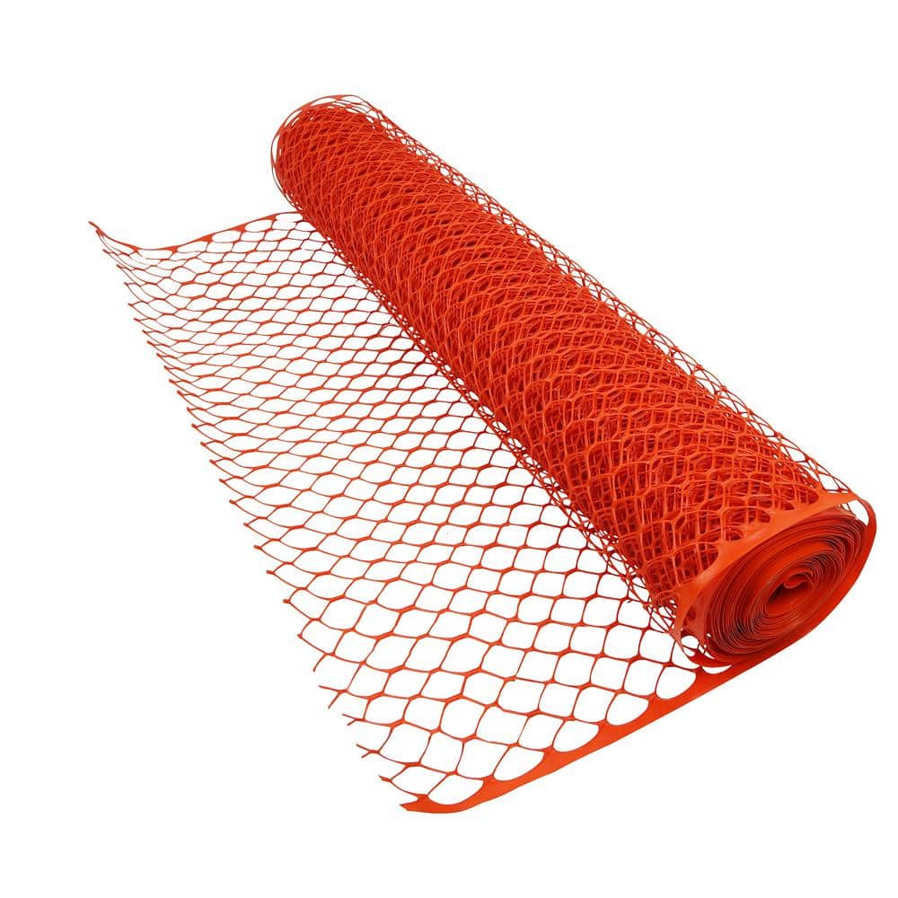 BOEN 4 ft. x 50 ft. Orange Construction Diamond Grid Snow/Safety Barrier Fence