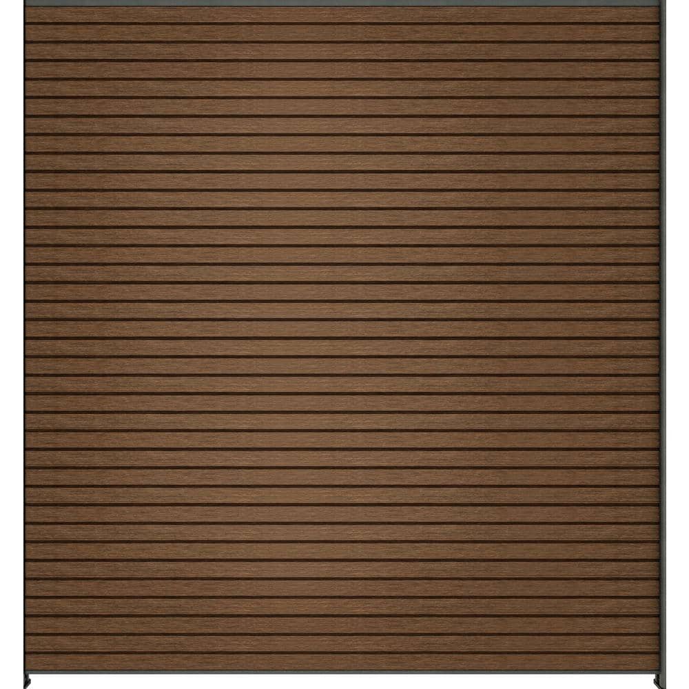 NewTechWood Ultra Easy Fencing 6 ft. H x 6 ft. W Brazilian Ipe Wood Plastic Composite Horizontal Fence Panel Section with Gray Frame