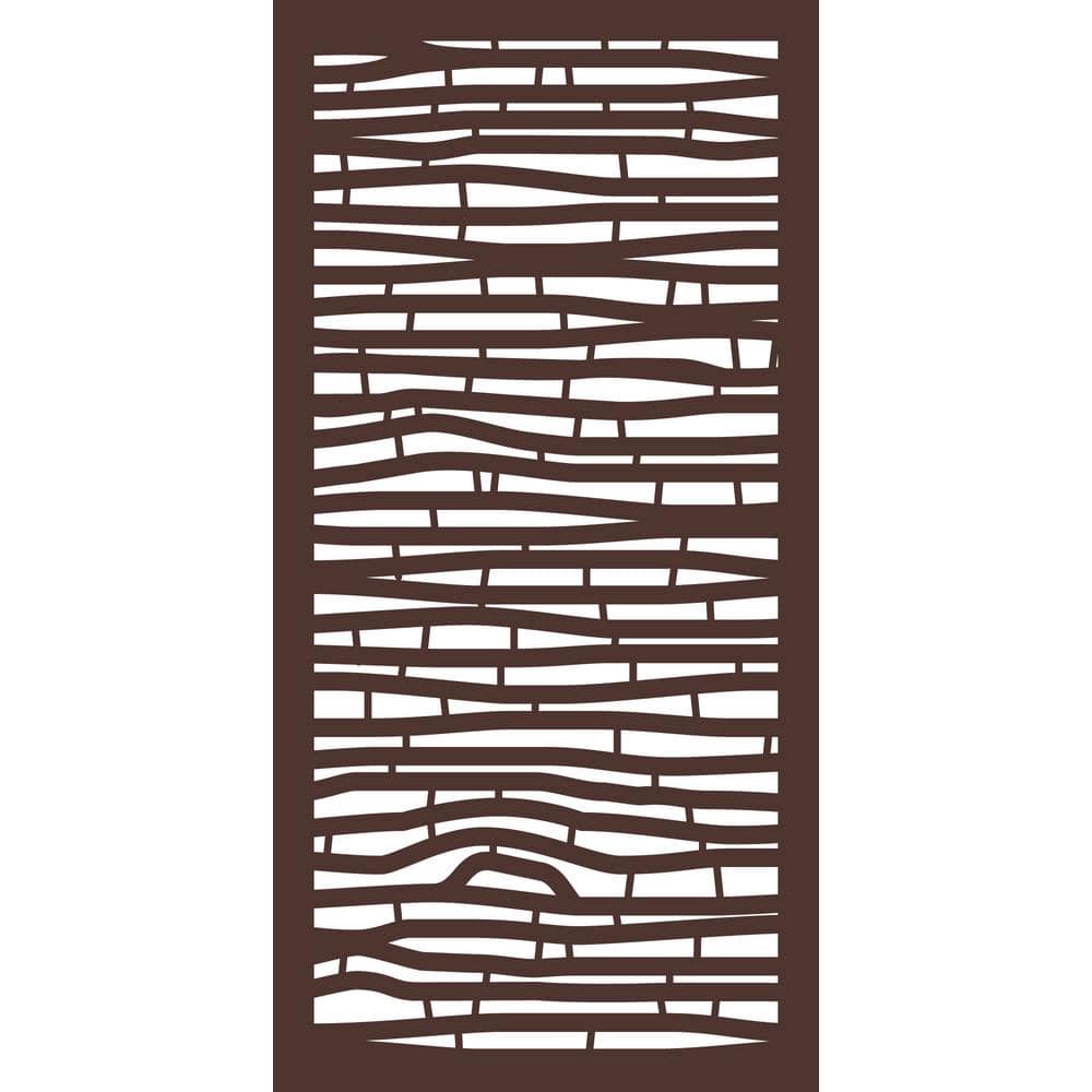 OUTDECO 5/16 in. x 24 in. x 48 in. Bungalow Modular Hardwood Composite Decorative Fence Panel