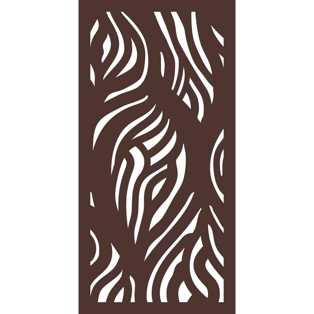 OUTDECO 5/16 in. x 24 in. x 48 in. Wooloomai Modular Hardwood Composite Decorative Fence Panel