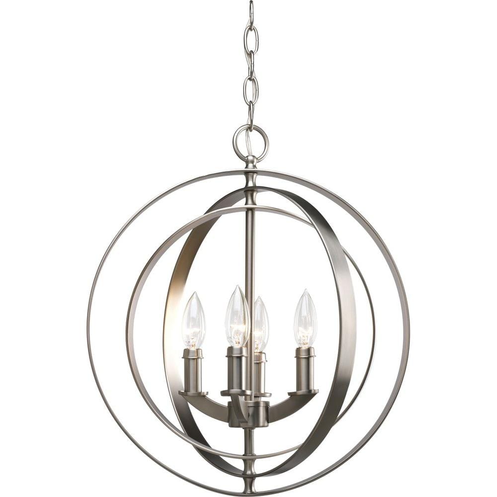 Progress Lighting Equinox 4-Light Burnished Silver Entryway Orb Pendant