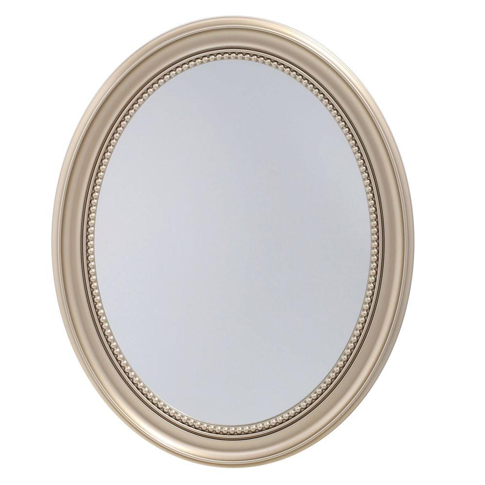 23.5 in. x 29 in. Recessed or Surface Mount Mirrored Medicine Cabinet in Gold