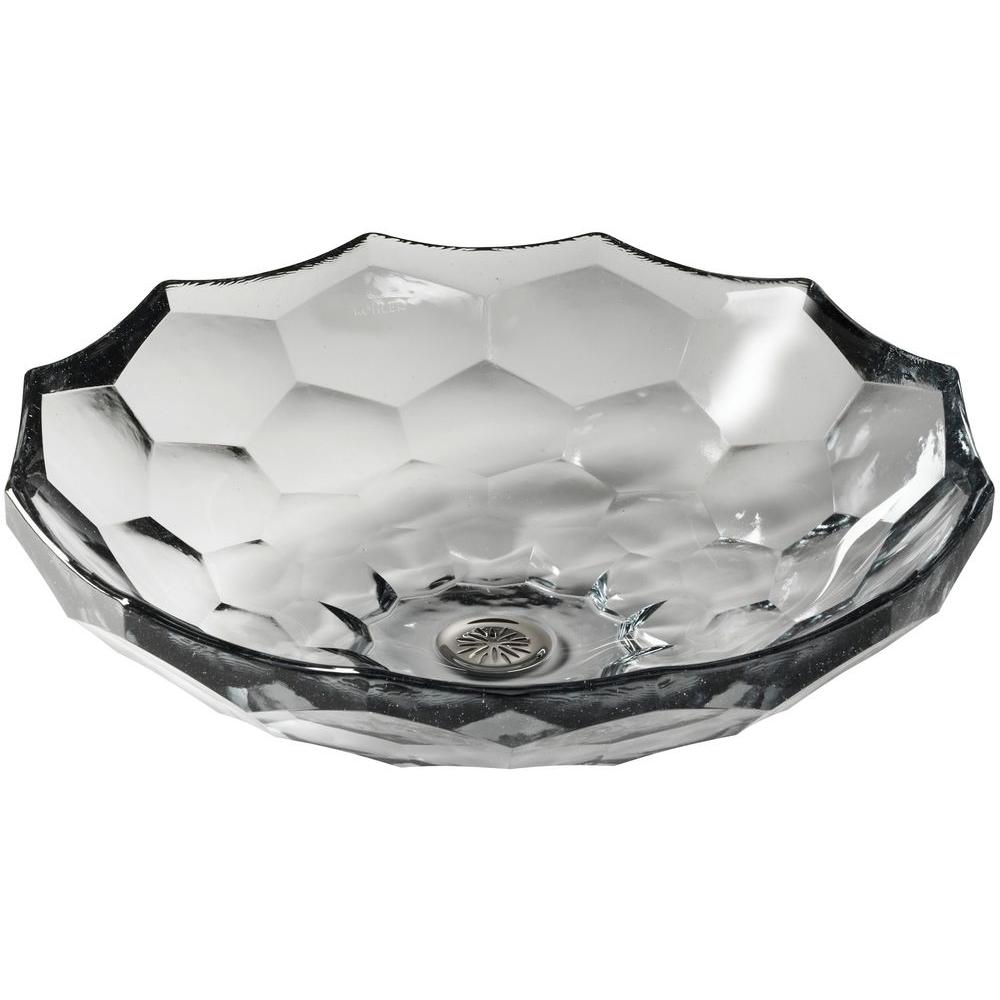 KOHLER Briolette Glass Vessel Sink in Ice