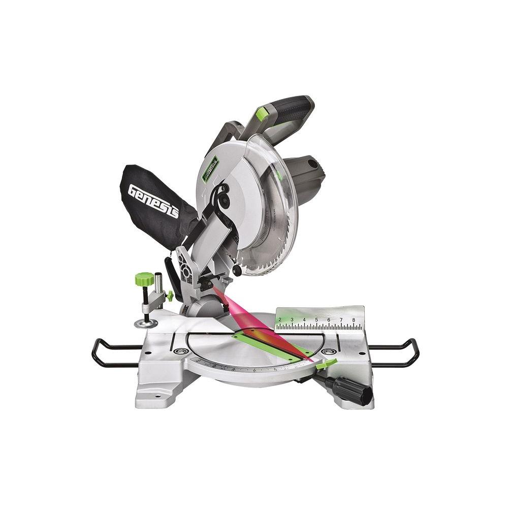 15 Amp 10 in. Compound Miter Saw with Laser Guide, 9 Positive Stops, Clamp, Dust Bag, 2 Wings and Blade