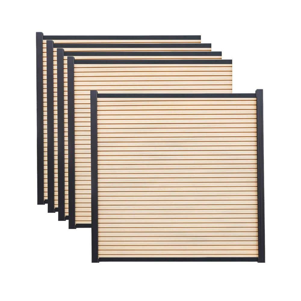 Frame It All 6 ft. x 6 ft. Riviera Composite Fence Panel Cedar (5-Pack)