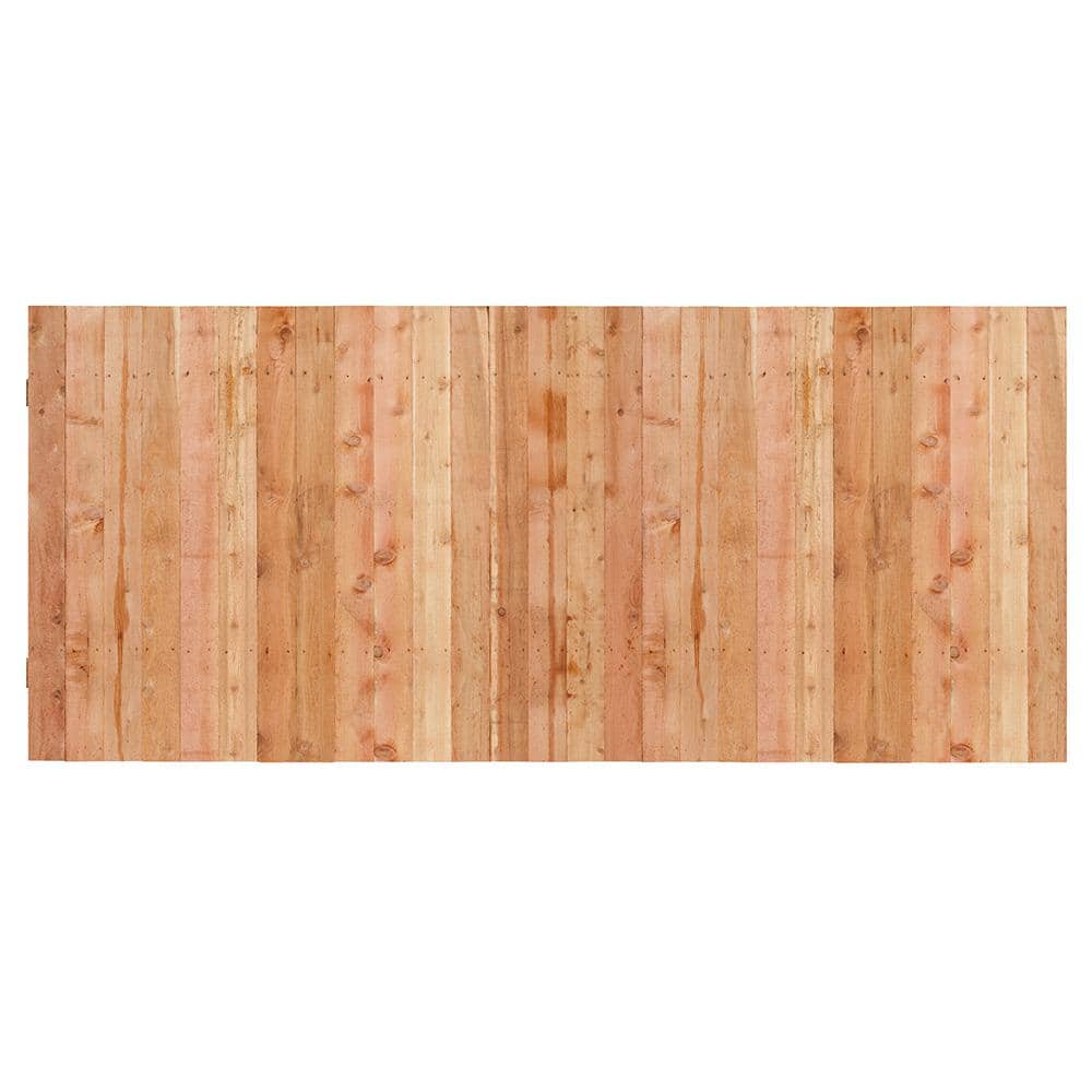 Outdoor Essentials 3.5 ft. x 8 ft. Western Red Cedar Privacy Flat Top Fence Panel Kit