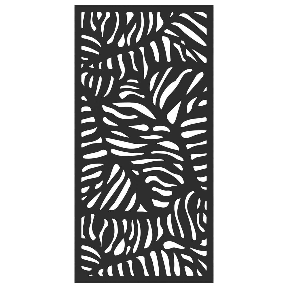 DESIGN VU Bahama 6 ft. x 3 ft. Charcoal Recycled Polymer Decorative Screen Panel, Wall Decor and Privacy Panel