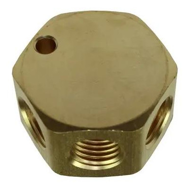 COILHOSE 3122-DL 3 Port Flat Hex Manifold, 1/4" In x 1/4" Out