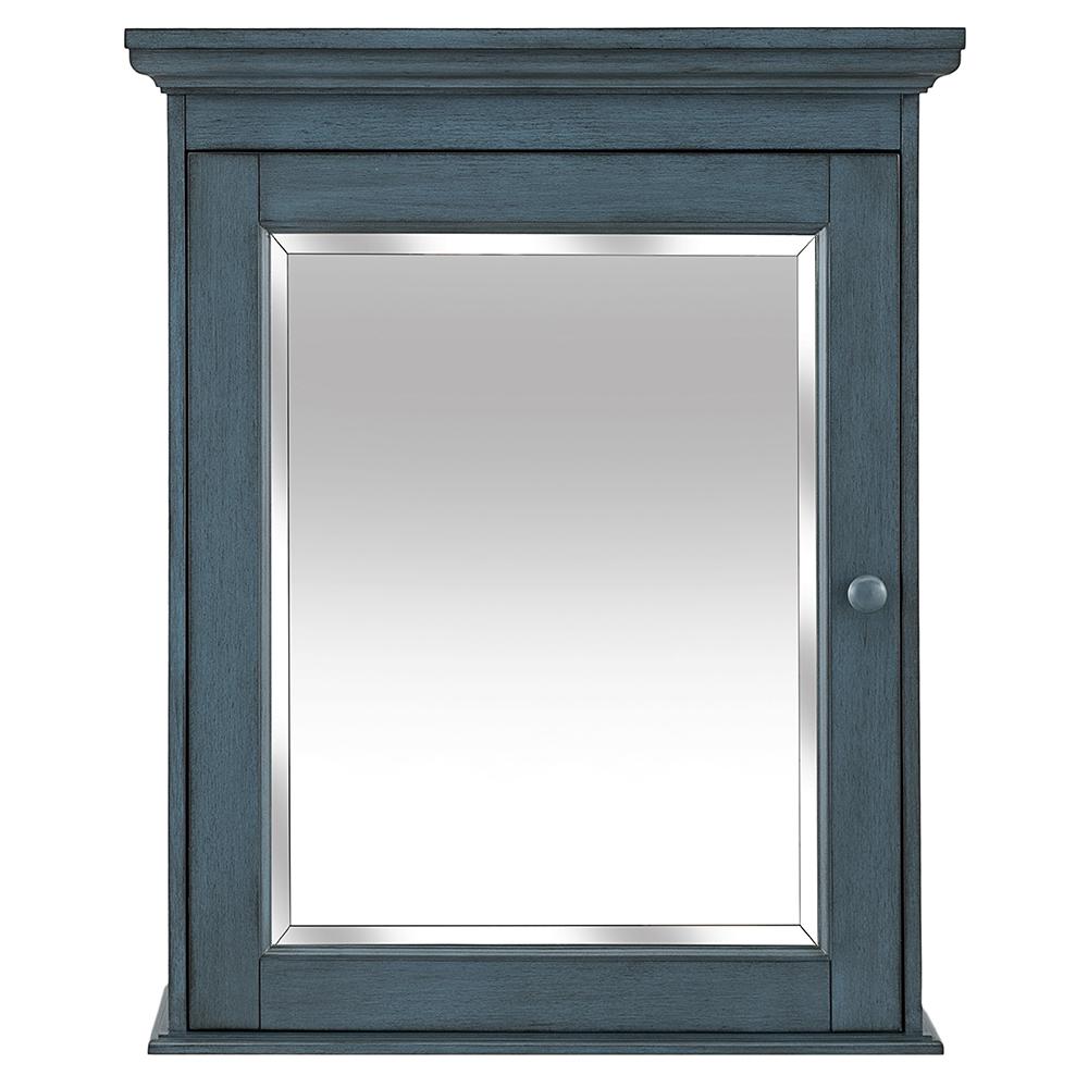 Cottage 23-5/8 in. x 29 in. Surface Mount Medicine Cabinet in Harbor Blue