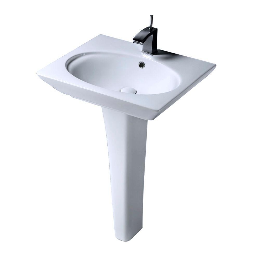 Barclay Products Aristocrat Pedestal Lavatory Combo Bathroom Sink in White