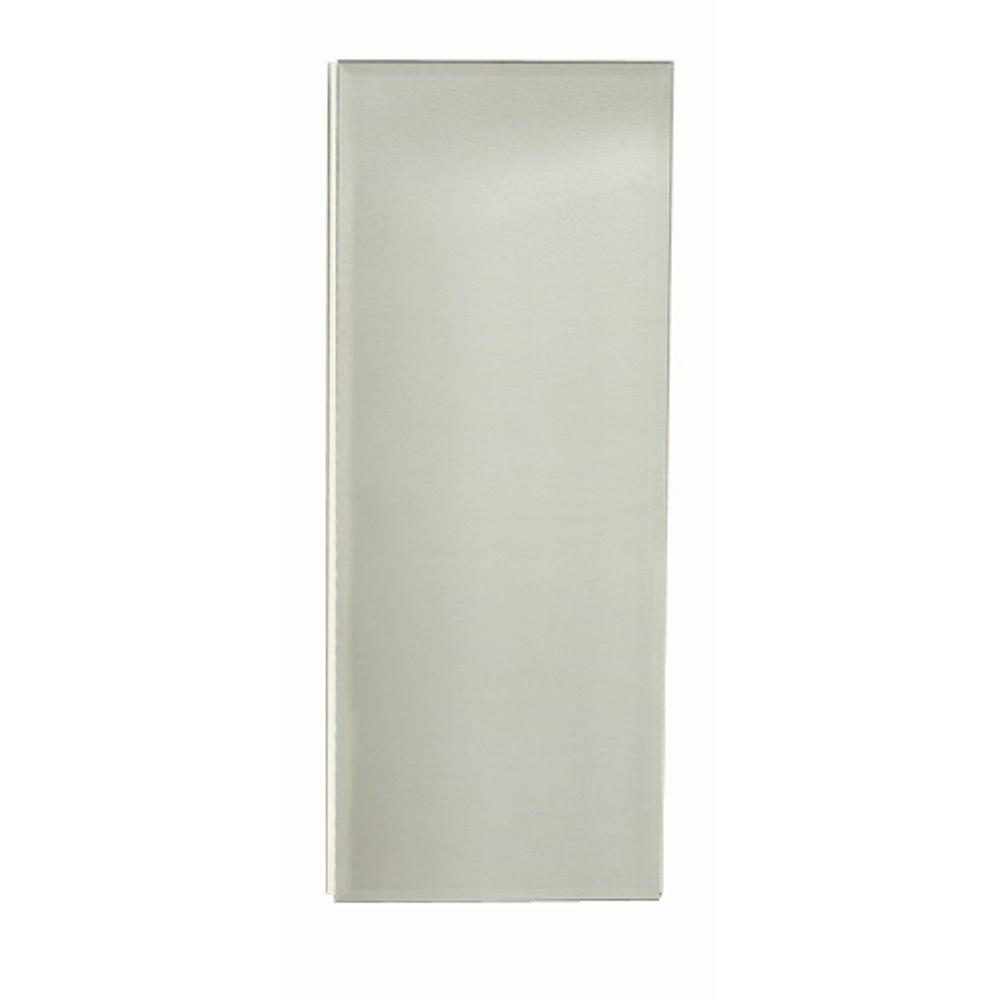 Zenith 14-1/4 in. W x 36 in. H Corner Over the Mirror Surface-Mount Medicine Cabinet in Beveled Frameless Mirror Glass