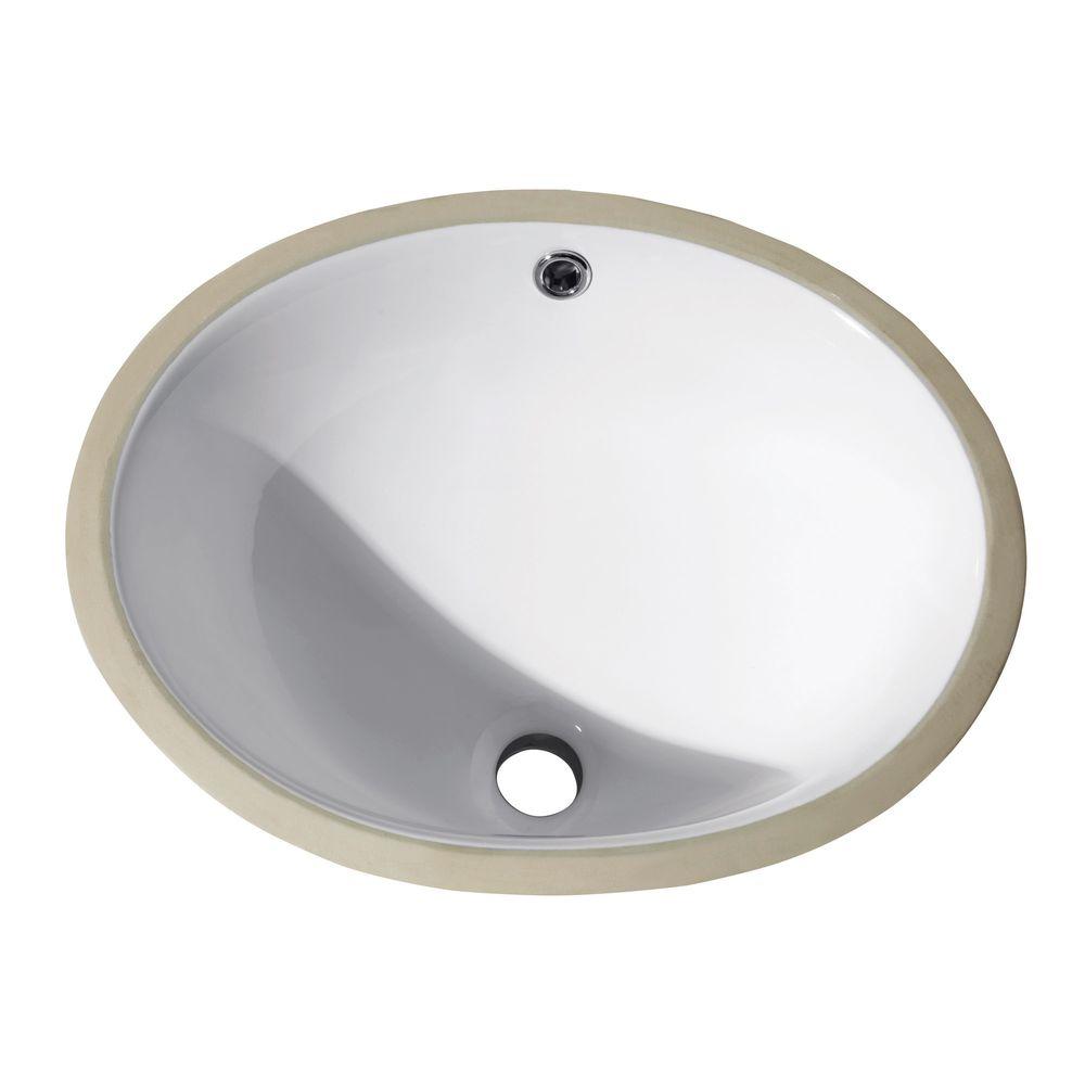 Avanity Undermount Bathroom Sink in White