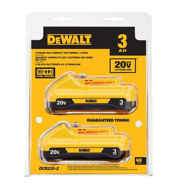 DEWALT 20V MAX Compact 3Ah Batteries 2-PACK DCB230-2