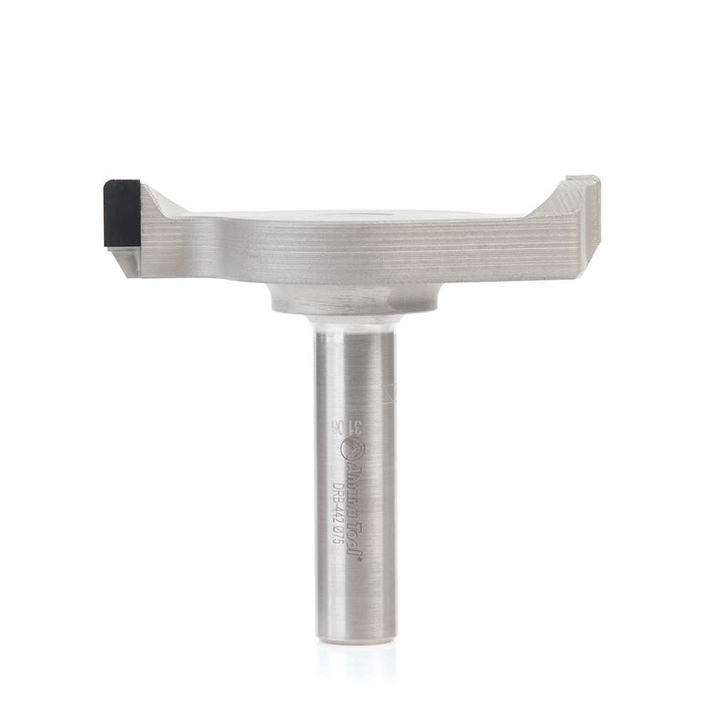 Amana DRB-442 Polycrystalline Diamond (PCD) Tipped CNC Spoilboard Surfacing, Rabbeting, Flycutter, Slab Leveler & Surface Planer 3″ Dia x 1/16 Radius x 10mm x 1/2 Shank