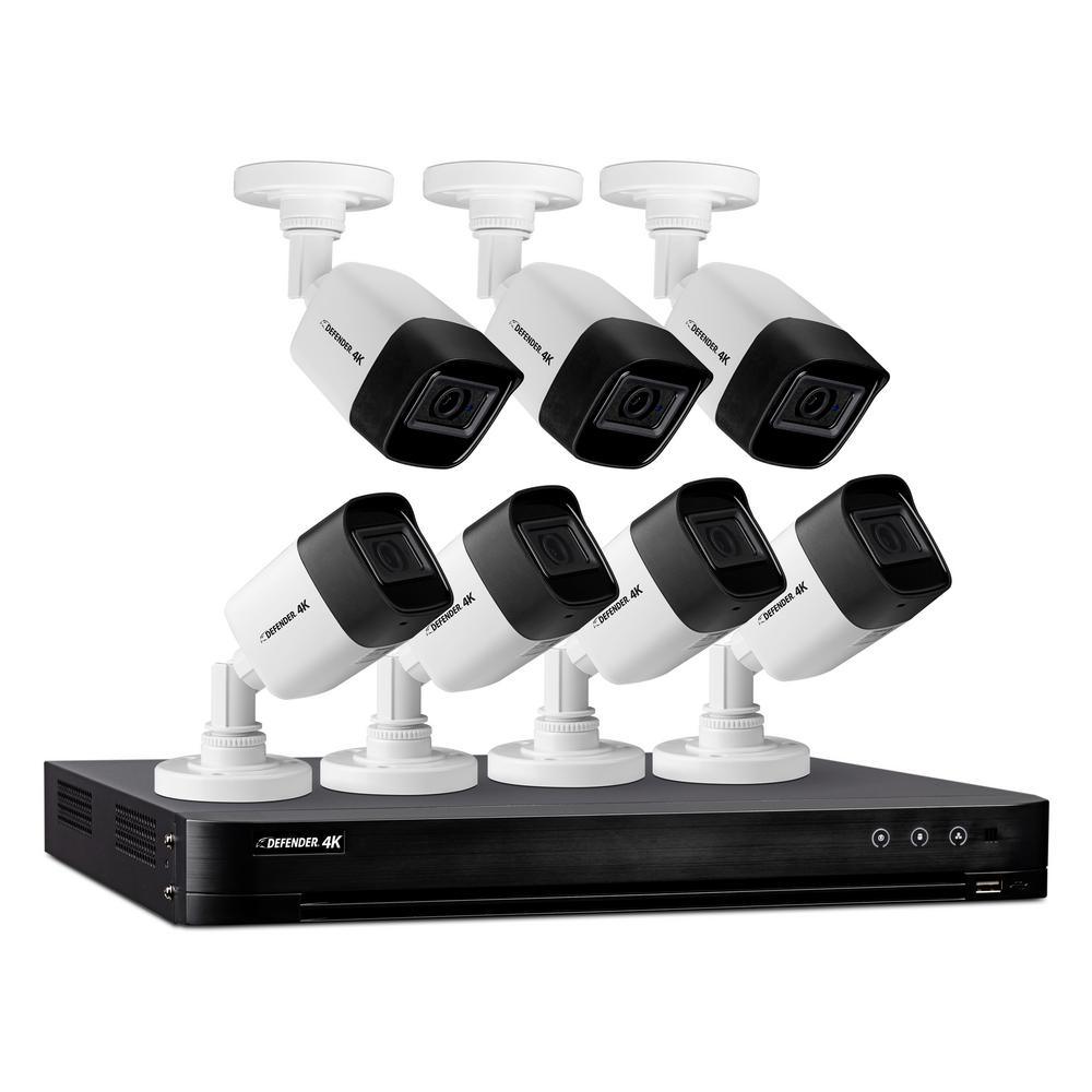 Ultra HD (8MP) 8 Channel 4K 2TB DVR Security Camera System with Remote Viewing and (7-Cameras)