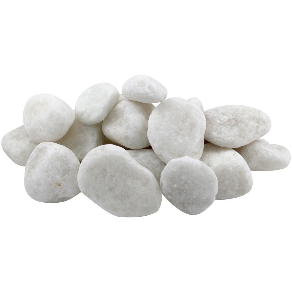 Rain Forest 1 in. to 2 in. 30 lb. Medium Snow White Pebbles