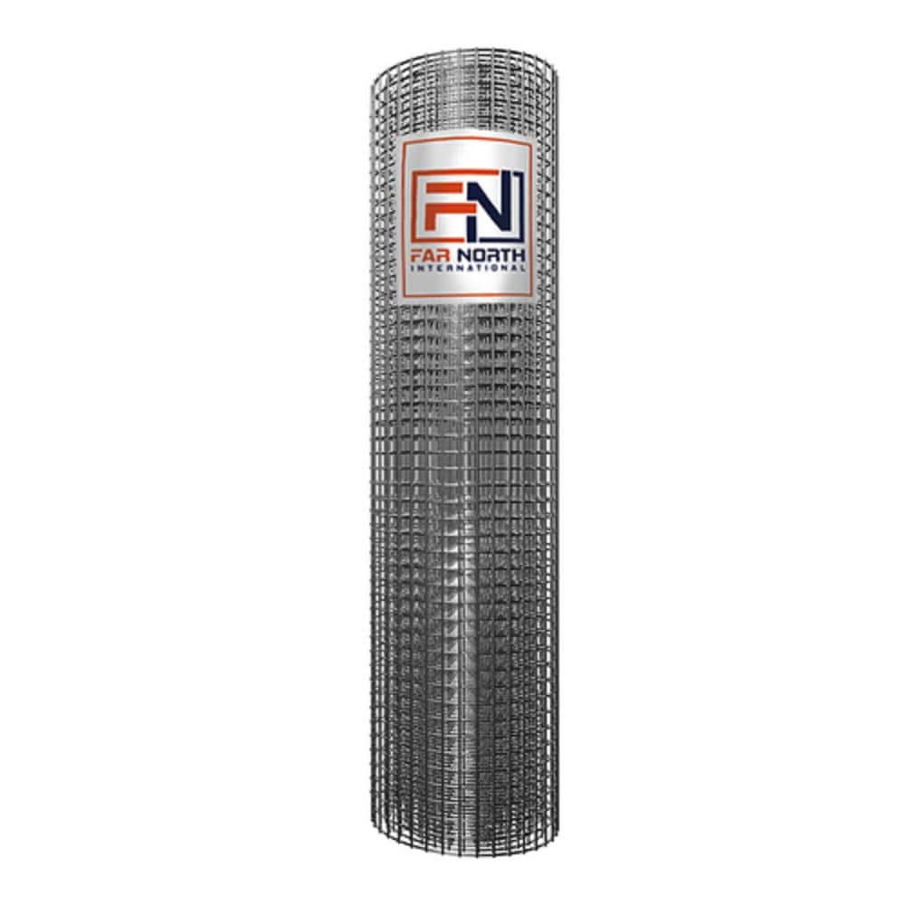 FAR NORTH INTERNATIONAL 4 ft. x 50 ft. 14-Gauge Galvanized Welded Wire with 1 in. x 1 in. Mesh Size