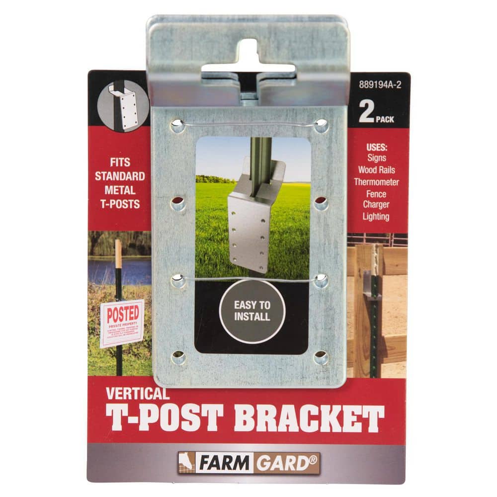 FARMGARD Vertical T-Post Bracket (2-Pack)