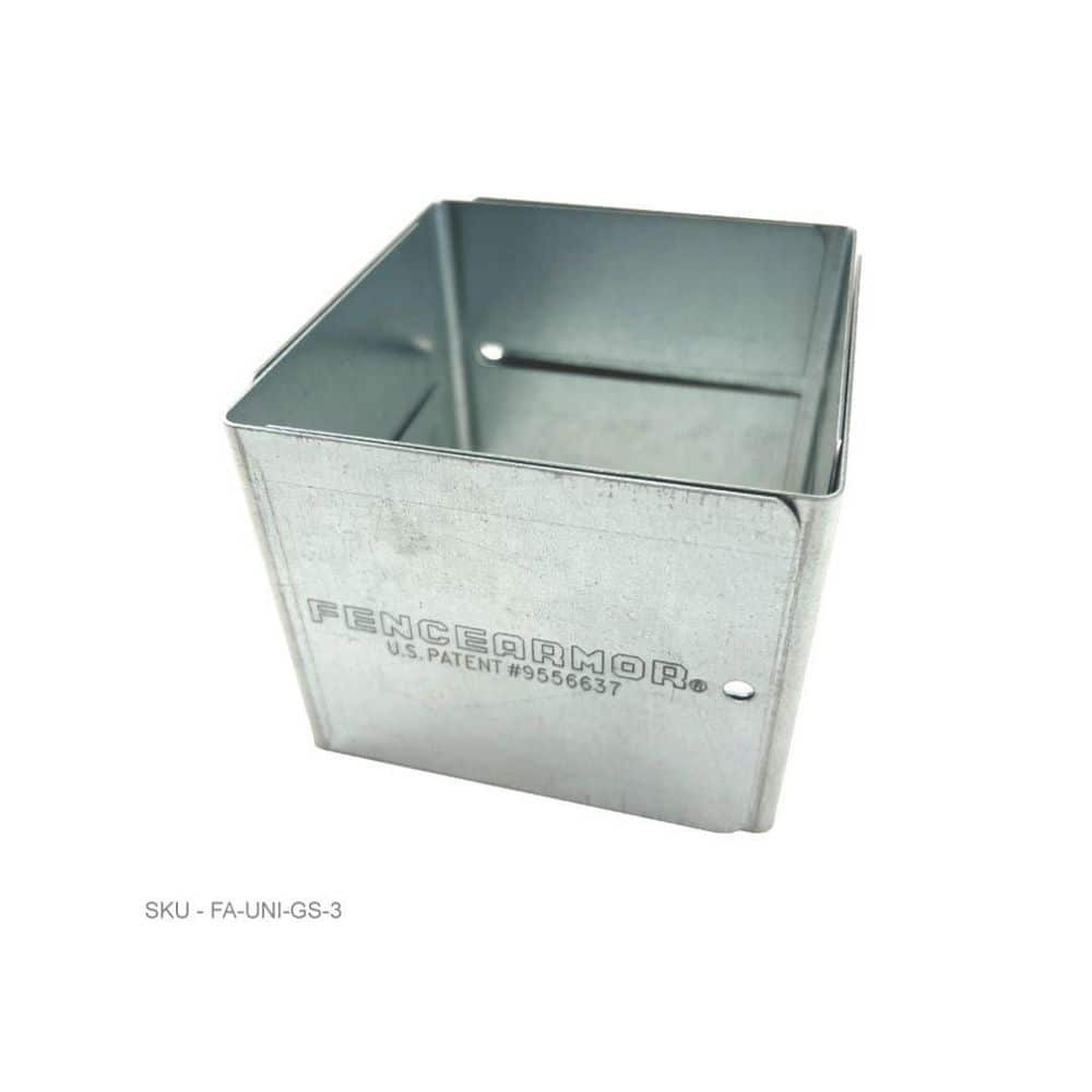 Fence Armor 3.5 in. to 6.5 in. x 1/4 ft. H Galvanized Steel - Universal Fit - UNI Series Mailbox and Fence Post Guard
