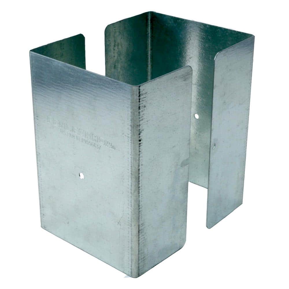 Fence Armor 4 in. x 4 in. x 1/2 ft. H Galvanized Steel Pro Series Mailbox and Fence Post Guard