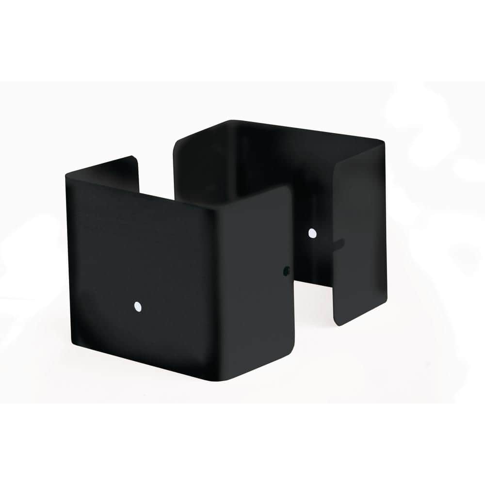 Fence Armor Black Fence Post Guard 3.5 in. L x 3.5 in. W x 3 in. H for Wood