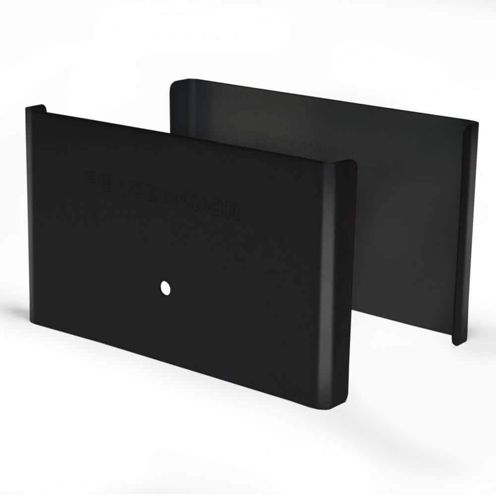 Fence Armor Black Demi Fence Post Guard 4.5 in. L x 3 in. H x .5 in. D for Wood