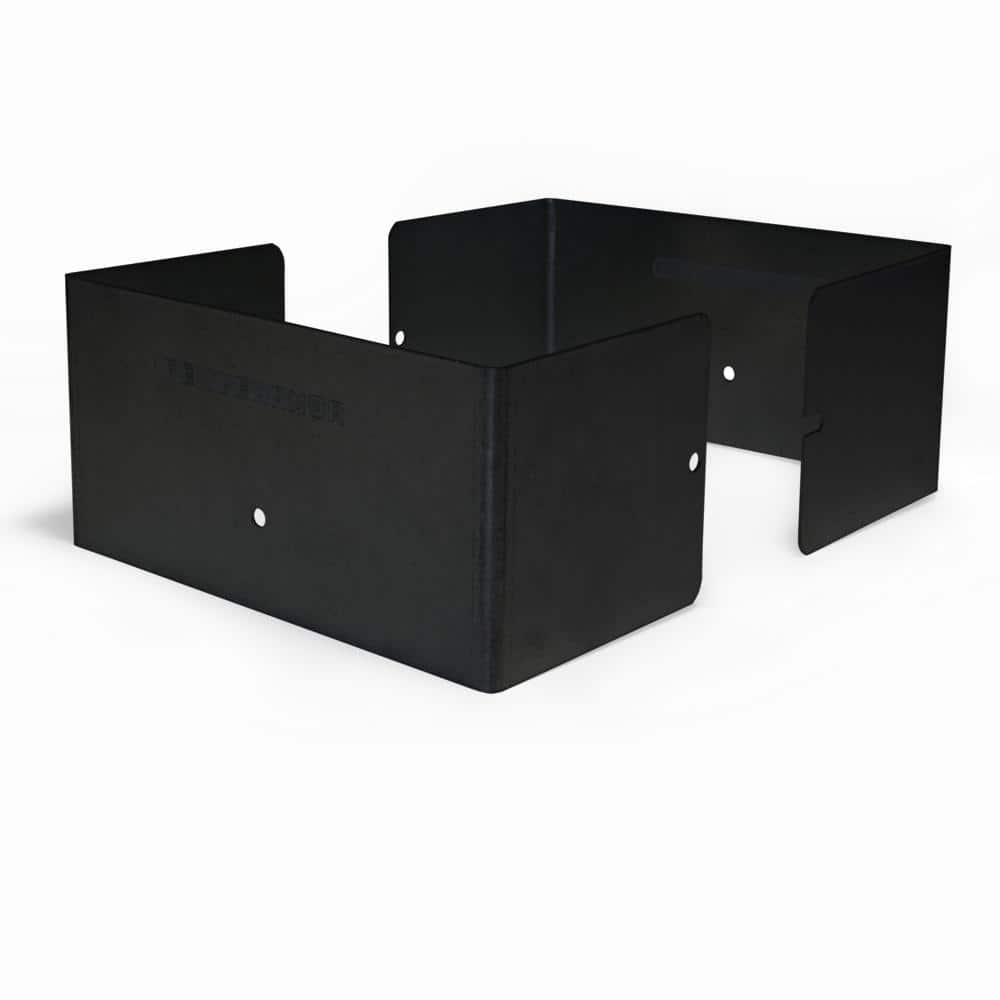 Fence Armor 5-1/2 in. L x 5-1/2 in. W x 1/4 ft. H Black Fence Post Guard for Wood