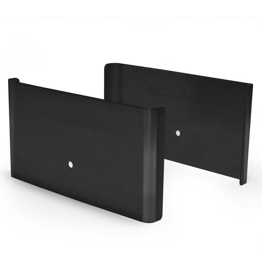 Fence Armor Black Demi Fence Post Guard 5.5 in. L x 3 in. H x .5 in. D for Wood