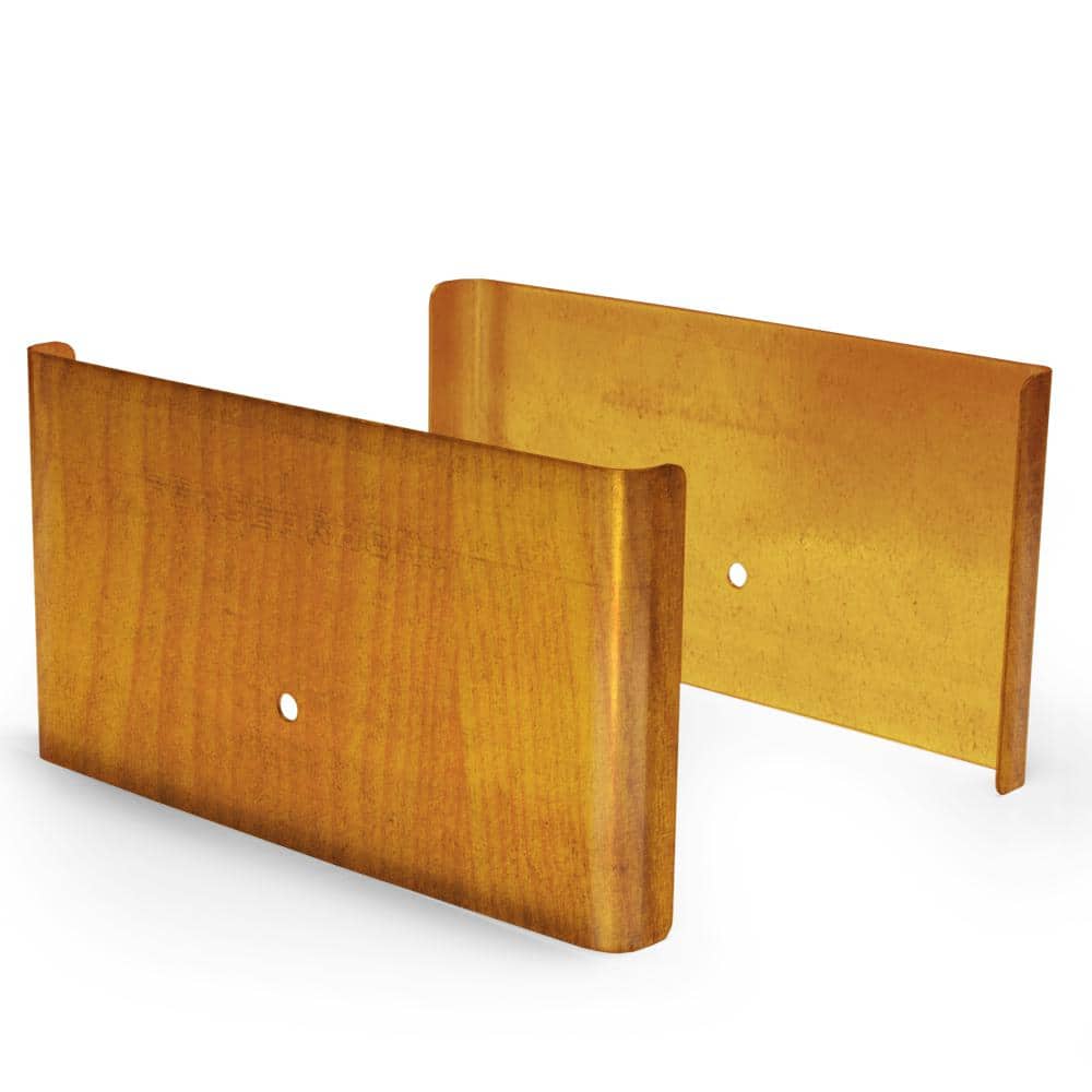 Fence Armor Redwood Demi Fence Post Guard 5.5 in. L x 3 in. H x .5 in. D for Wood