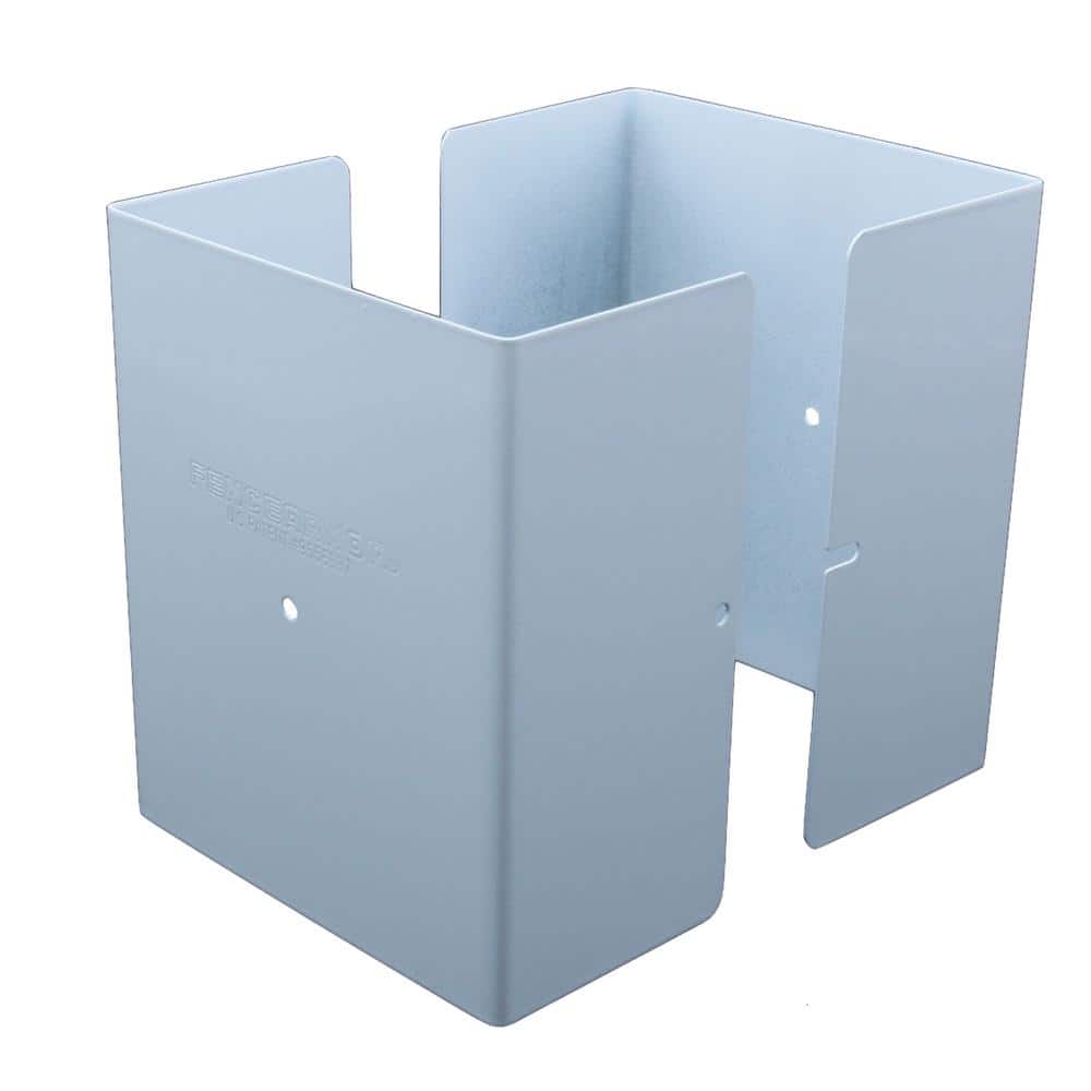Fence Armor 5.5 in. x 5.5 in. x 1/2 ft. H Powder Coated White - Galvanized Steel Pro Series Mailbox and Fence Post Guard