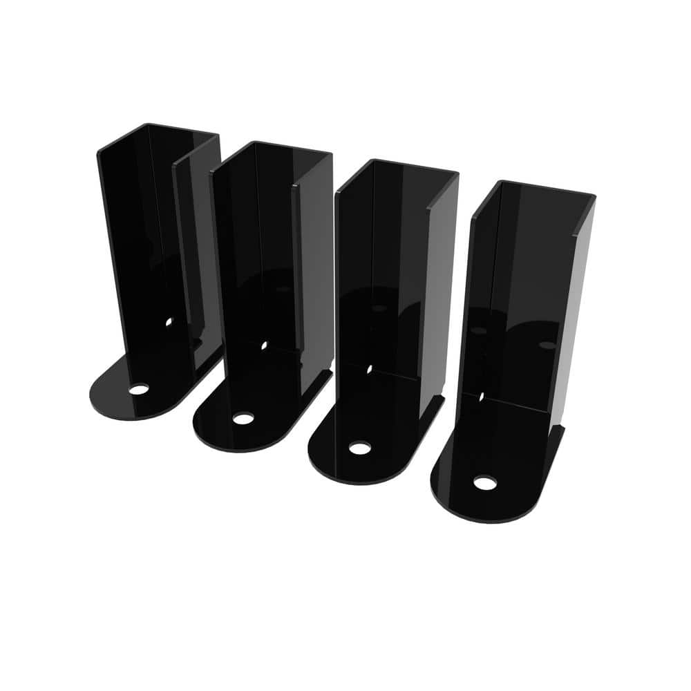 Estate Pro-Series 1.5 in. Gloss Black Steel Bracket