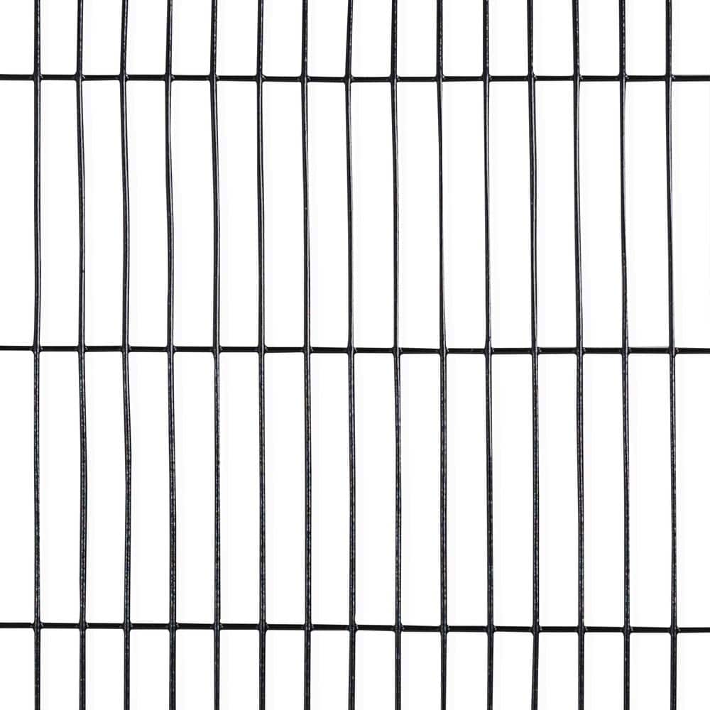 Fencer Wire 4 ft. x 50 ft. 16-Gauge Black PVC Coated Welded Wire Fence with Mesh Size 1/2 in. x 3 in.