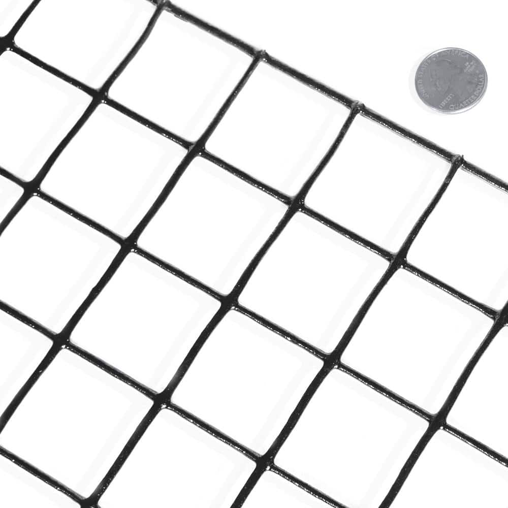 Fencer Wire 7 ft. x 100 ft. 16-Gauge Black PVC Coated Welded Wire Mesh Size 1.5 in. x 1.5 in.