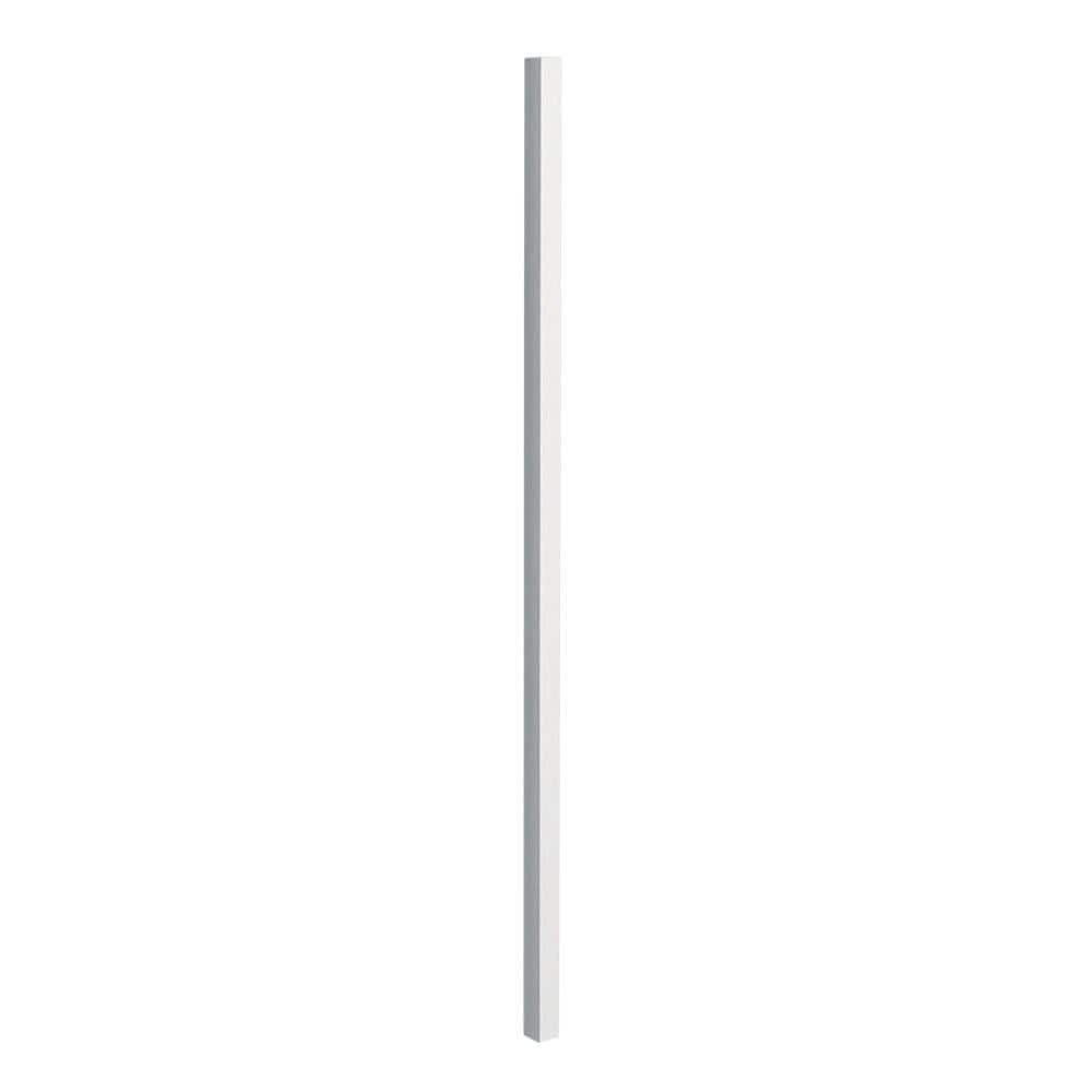First Alert 2 in. x 2 in. x 54 in. White Steel Fence Post