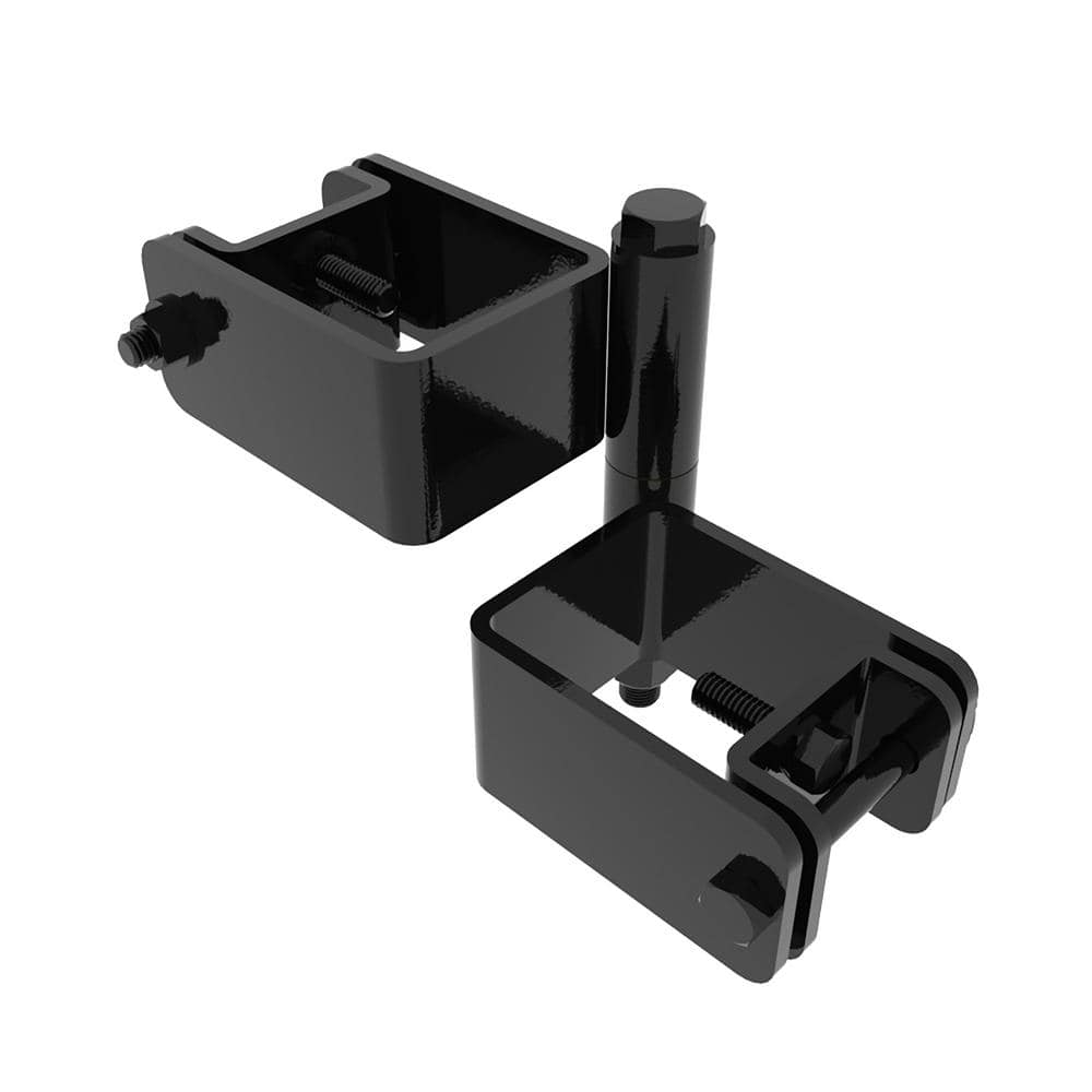 FORTRESS Versai 2.5 in Gloss Black Steel Fence Gate Hinge for Drive Gate Pair