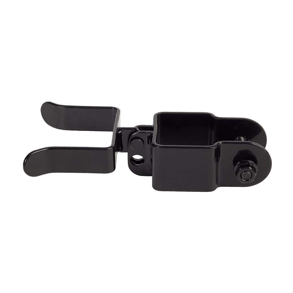 FORTRESS Versai 1.5 in. x 2 in. Gloss Black Steel Gate Fork Latch