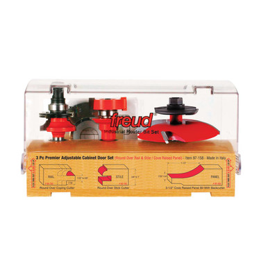 Freud 3 Piece Premier Adjustable Cabinet Bit Set 97-158