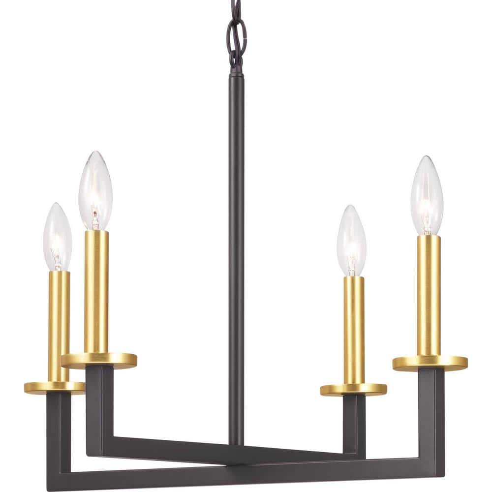 Progress Lighting Blakely Collection 4-Light Graphite Modern Chandelier Light