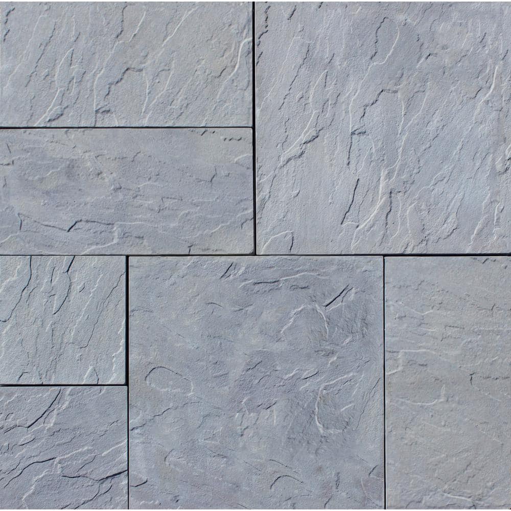 Nantucket Pavers Patio-on-a-Pallet 10 ft. x 10 ft. Concrete Gray Basket weave Yorkstone Paver (37 Pieces/100 Sq. Ft)