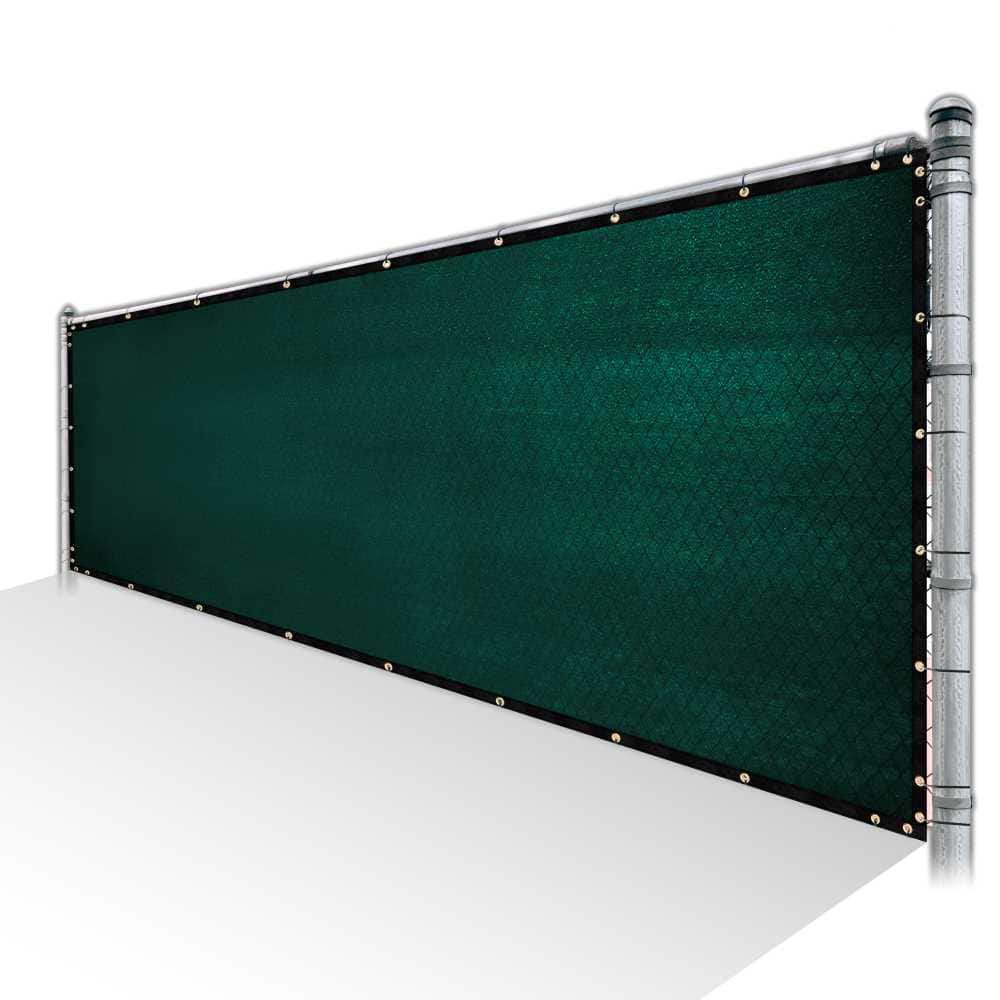 COLOURTREE 4 ft. x 25 ft. Green Privacy Fence Screen Mesh Fabric Cover Windscreen with Reinforced Grommets for Garden Fence
