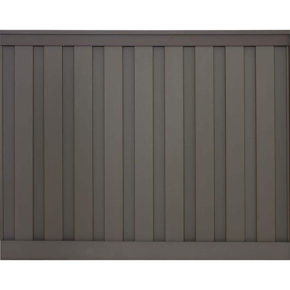 Trex Seclusions 6 ft. x 8 ft. Winchester Grey Wood-Plastic Composite Board-On-Board Privacy Fence Panel Kit