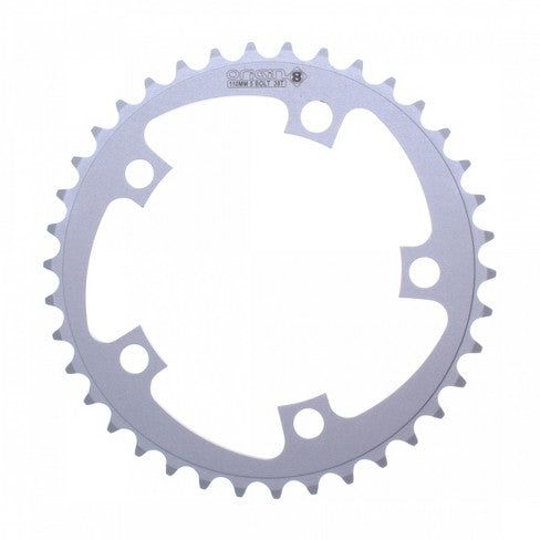 Origin8 Blade Chainring 34t 110 BCD 5-Bolt 8/9-Speed Aluminum Silver Road MTB