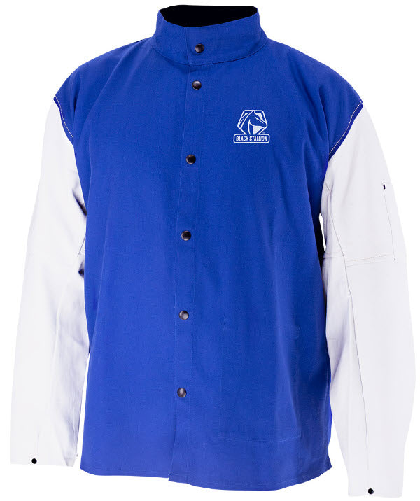 Black Stallion Grain Goatskin & FR Cotton Hybrid Welding Jacket JH3010-RB