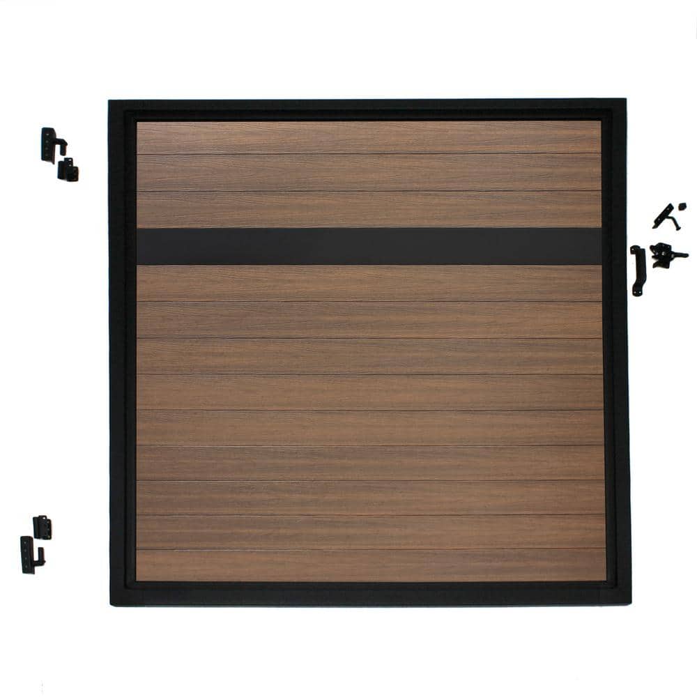 Veranda Euro Style 4 ft. W x 4 ft. H King Cedar Aluminum/Composite Estate Adjustable Fence Gate