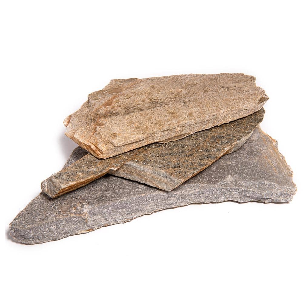 Southwest Boulder & Stone 16 in. x 12 in. x 2 in. 120 sq. ft. Klondike Gold Natural Flagstone for Landscape, Gardens and Pathways