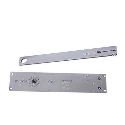 LCN 6033-Bumper-689 Concealed Double Acting Track Door Closer with Bumper, Size 3, Non Handed, 95 Degree Swing, 689 Powder Coat Aluminum