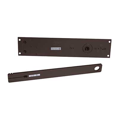 LCN 6034-Bumper-695 Concealed Double Acting Track Door Closer with Bumper, Size 4, Non Handed, 95 Degree Swing, 695 Powder Coat Dark Bronze